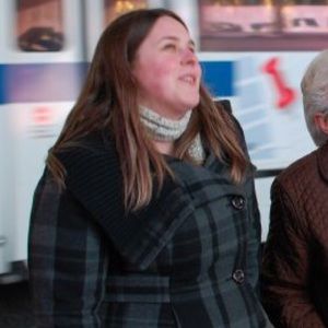 Staple black and gray plaid coat 14/16